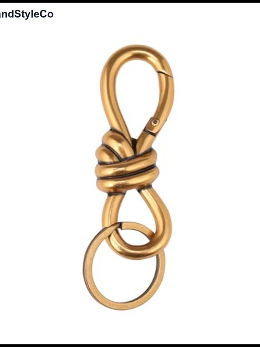 Twist Knot Clasp Bag Charm D-Ring Keychain Heavy Duty Snap Hook
